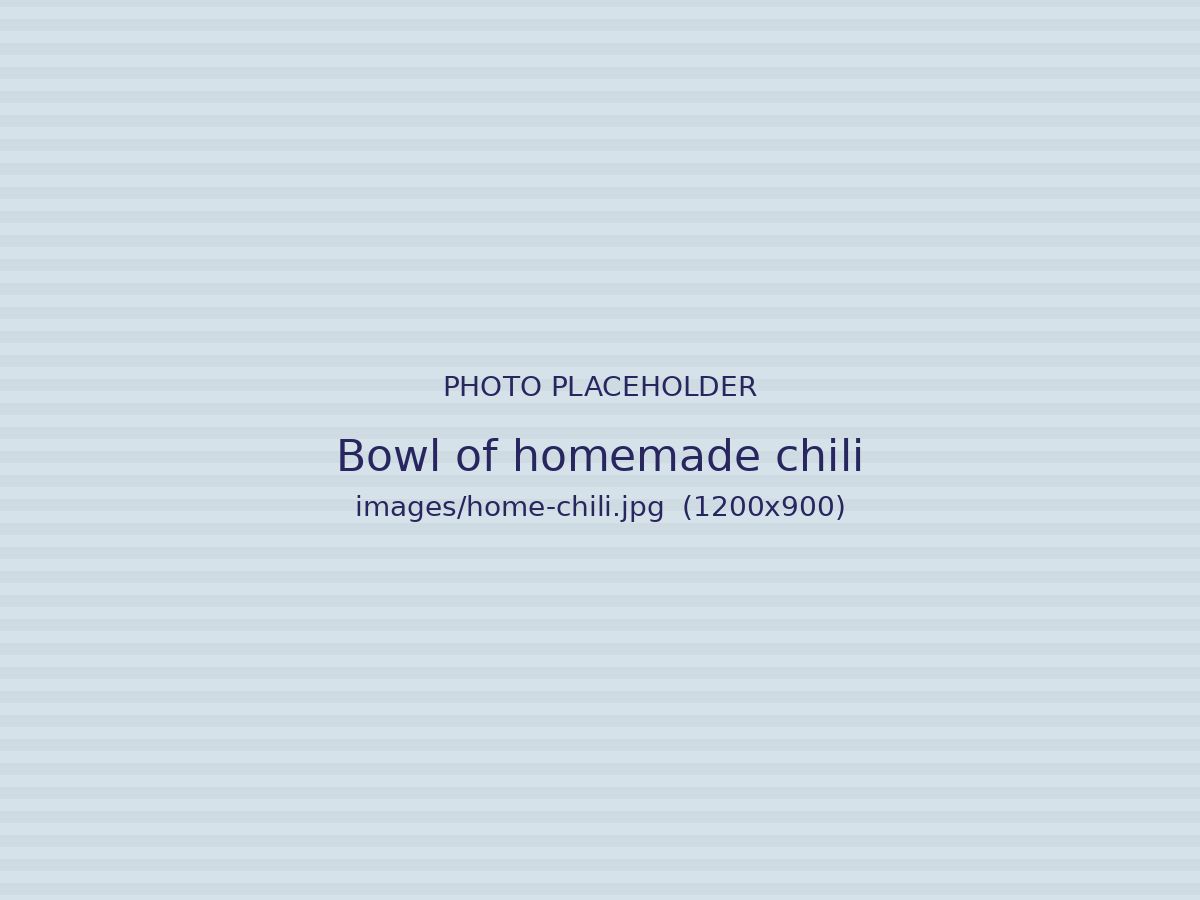 A bowl of homemade chili